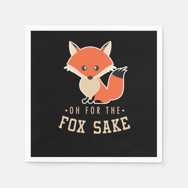 Fox Funny Sarcast Sarcasm Canidae Carnivore Canine Napkin (Front)