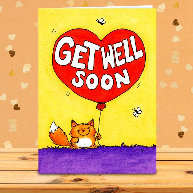 Fox Get Well Soon Greeting  Card (Creator Uploaded)
