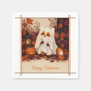 Fox Ghost Costume Halloween Party Napkin