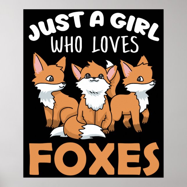 Fox Gifts Women Fox Gifts Girls Fox Lover Fox Poster (Front)