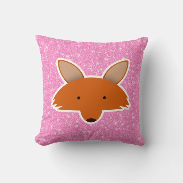 Fox Glitter Cushion (Front)