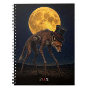 Fox Gothic Top Hat gothic Surreal Notebook