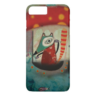 Fox Grungy striped art iPhone 8 Plus/7 Plus Case