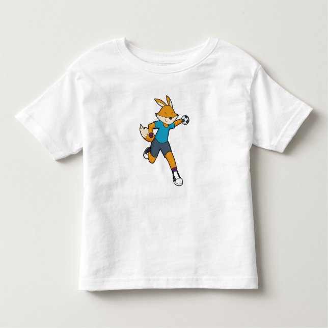Fox Handball player Handball Toddler T-Shirt (Front)