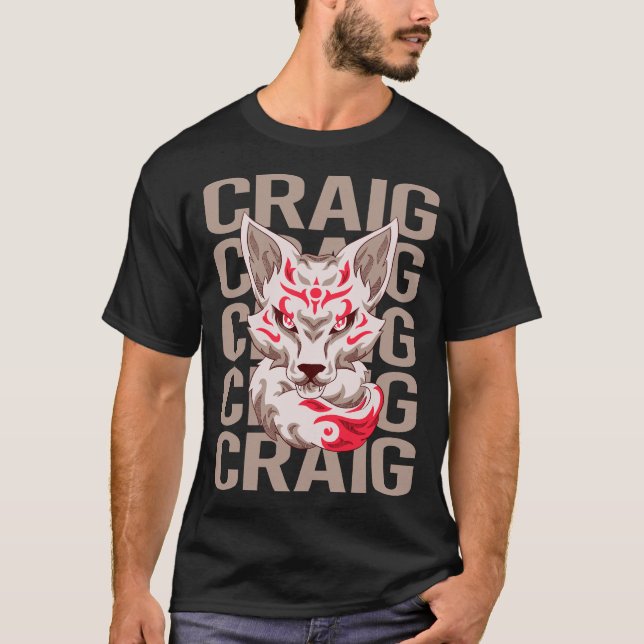 Fox Head - Craig Name T-Shirt (Front)