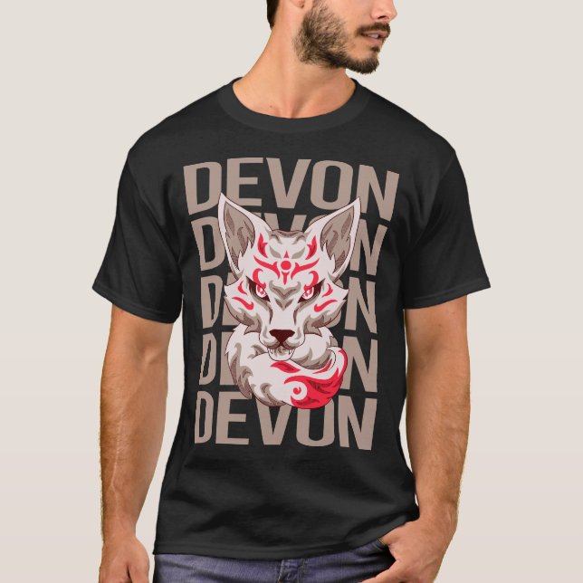 Fox Head - Devon Name T-Shirt (Front)
