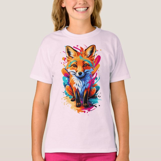 Fox Head - Fox T-Shirt - Cute Fox T-Shirts (Front)
