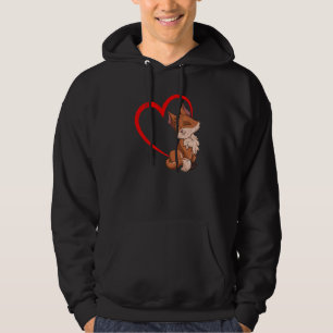 Fox Heart Forest Animal Nature Wildlife Fox Hoodie