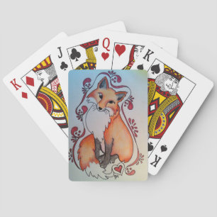 Fox & Heart Playing Cards
