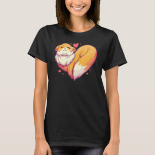 Fox Heart Retro Animal Wild Zoo Classic Passion T-Shirt