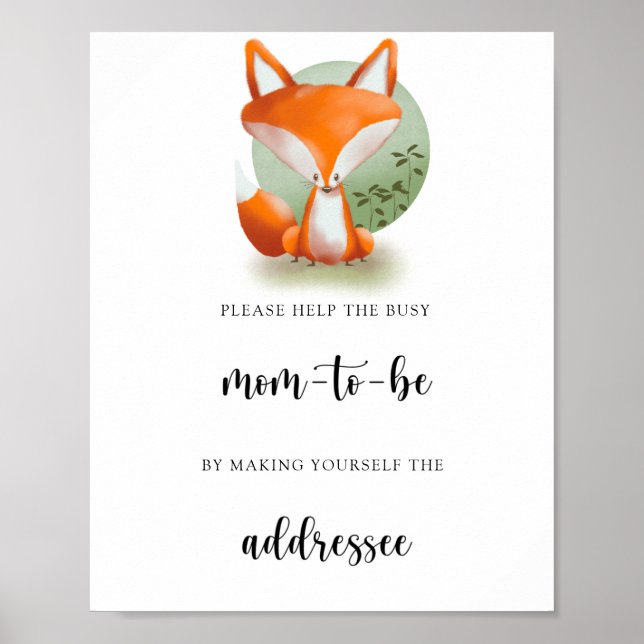 Fox - Help the Busy Mum-to-Be Poster (Front)