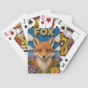 Fox Hillside Brush Modern KlayKoo Playing Cards