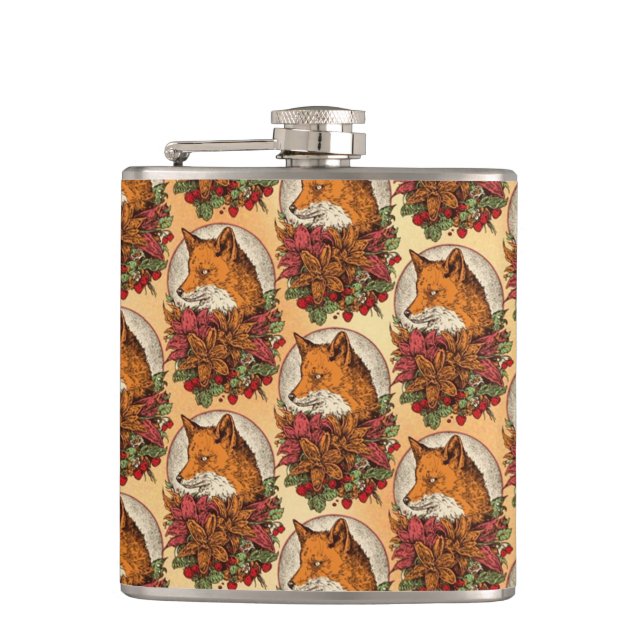 Fox Hip Flask (Front)