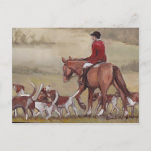 Fox Hunt Art Postcard