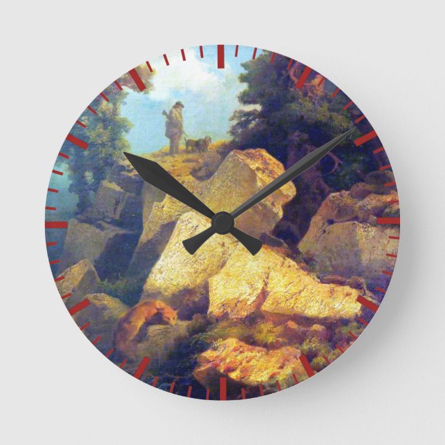 Fox Hunt Josef Navrátil  After 1850  Round Clock (Front)