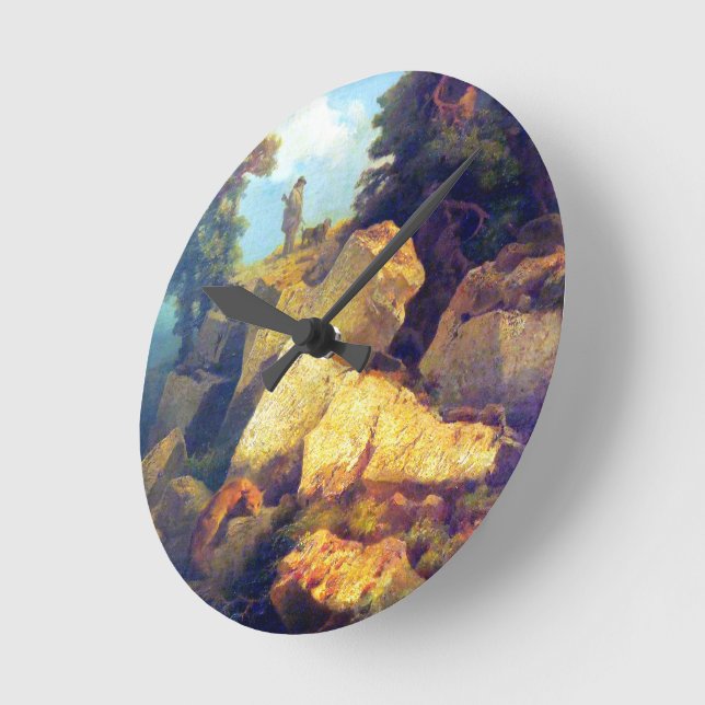 Fox Hunt Josef Navrátil  After 1850 Round Clock (Angle)