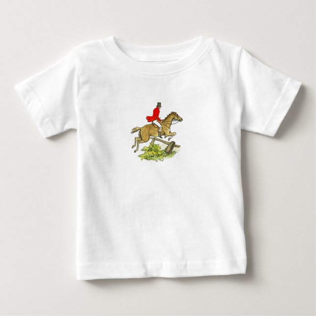 Fox Hunt Jumper Hunter Horse Baby T-Shirt (Front)