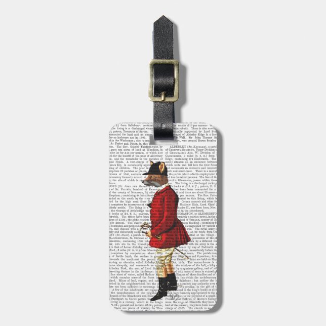 Fox Hunter 1 2 Luggage Tag (Front Vertical)