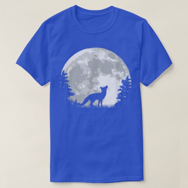 Fox Hunter Forest Walker Moonlight T-Shirt (Design Front)