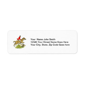 Fox Hunter Jumper Horse Equestrian Return Address Label