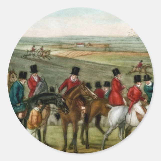Fox Hunting 2 Classic Round Sticker (Front)