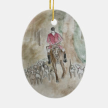 Fox Hunting Christmas Ornament 