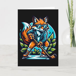 Fox Ice Hockey Cool Style Shades  Card