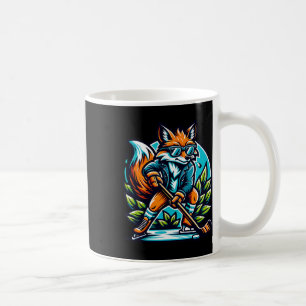 Fox Ice Hockey Cool Style Shades Coffee Mug