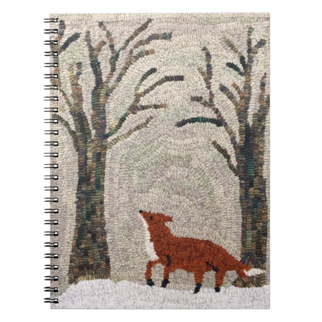 Fox Idea Journal - Rug Hooking Detail (Front)