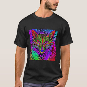 Fox Illustration Artistic Colourful Fox Cute Fox L T-Shirt