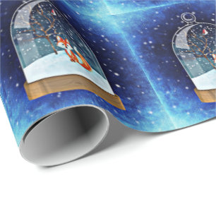 Fox In a Snowglobe Wrapping Paper