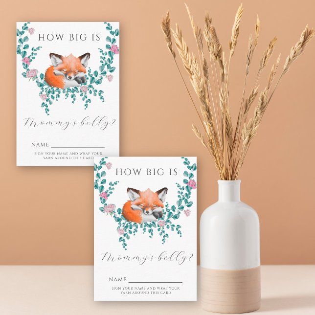 Fox in Bloom - how big is mummy's belly Enclosure Card (Creator Uploaded)