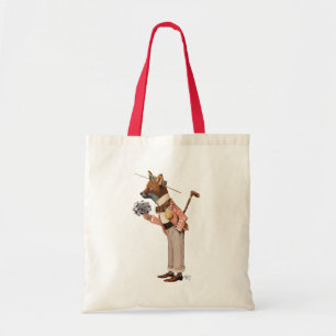 Fox in Boater Tote Bag