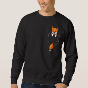 Fox In Breast Pocket Cest Pocket Red Fox Forest An Sweatshirt