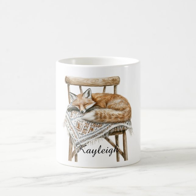 Fox in Chair Christmas Coffee Mug (Center)