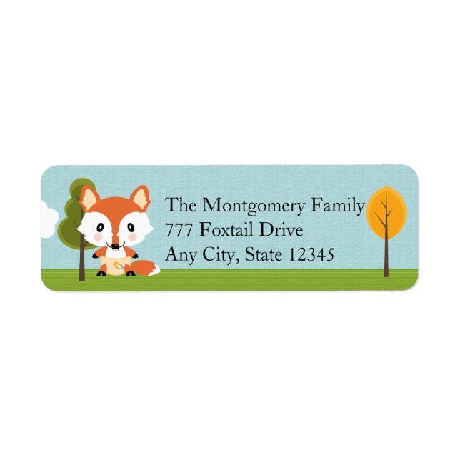 FOX IN DIAPERS RETURN ADDRESS LABEL (Front)