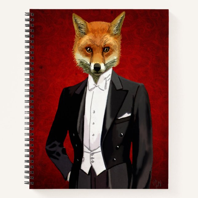 Fox In Evening Suit, Portrait Notebook (Front)
