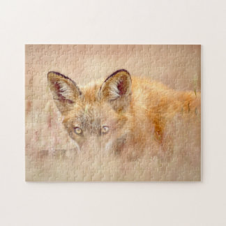 Fox in Grass stunning little Jigsaw Puzzle