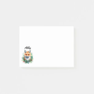 Fox in Holly Post-it Notes