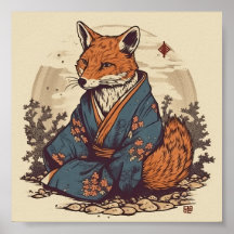Fox in japanese style
