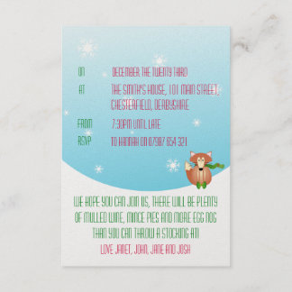 Fox in Mittens Invitation