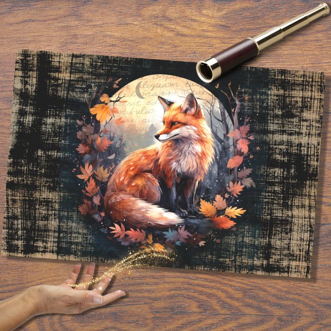 Fox in Moonlight 4 Decoupage Paper (Creator Uploaded)