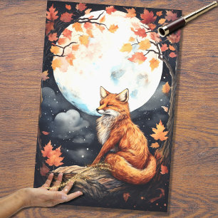 Fox in Moonlight 6 Decoupage Paper