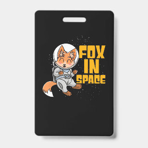 Fox In Space ID Badge