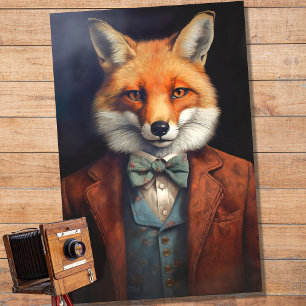 Fox in Suit 1 Decoupage Paper