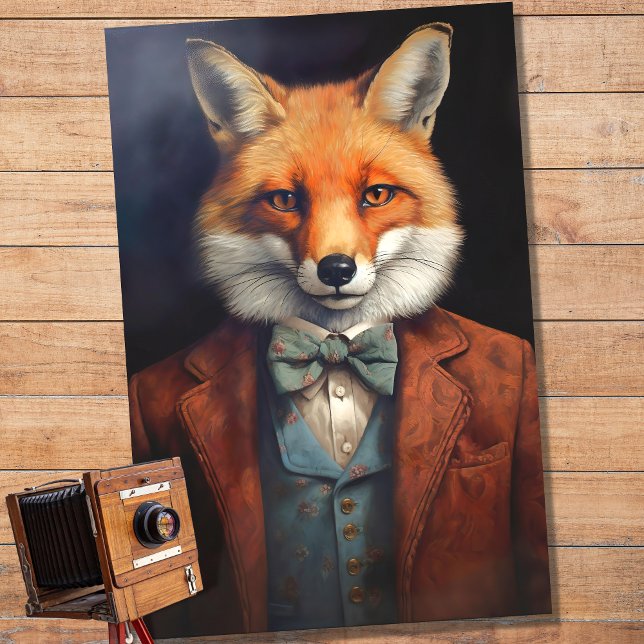 Fox in Suit 1 Decoupage Paper (Creator Uploaded)