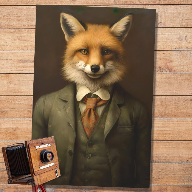 Fox in Suit 2 Decoupage Paper (Creator Uploaded)
