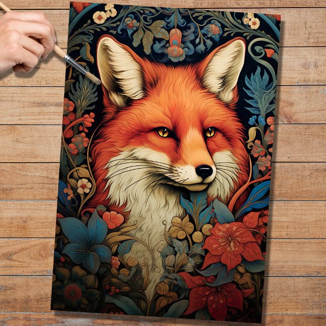 Fox in Tapestry 2 Decoupage Paper (Creator Uploaded)