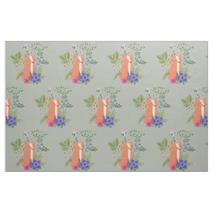 fox in the forest fabric