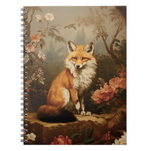 Fox in the forest moody Victorian Notebook